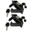 2PCS Kompression Latch Lock Trigger Zink-Legierung Einstellbare Hebel Hand Betrieben Flush Schwarz 1