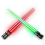 Light Up LightSaber eetstokjesset, 2 paar, roodgroen 3