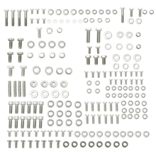 211 stuks moeren en bouten, kleine blokmotor zeskantboutset voor 265, 283, 302, 305, 307, 327, 350 en 400
