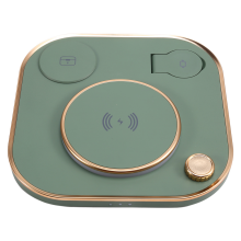 Multifunktionales faltbares mobiles magnetisches kabelloses Ladegerät mit Lampe, Telefon, Uhr, Kopfhörer, 15-W-Desktop-Ladegerät, A