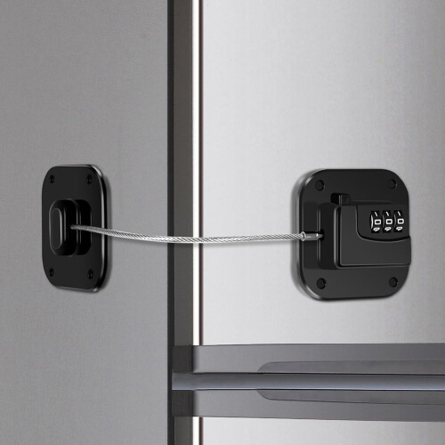 Refrigerator Lock, Combination Lock for Cabinets, Drawers, Heavy Duty Fridge Safety 1 Pack 2