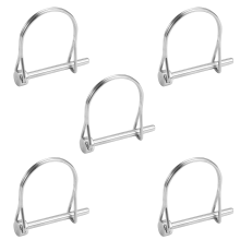 5PCS 4.8x50mm Steel Pin D Arch Wire Shaft Locking Lock Safety Coupler Retainer Farm Trailers Cargo Boat Lawn Garden