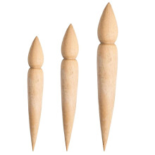 Houten pons voor het vormen van theepottuiten van aardewerk, alle leeftijden, 3 stuks tuitenmodelleerkleigereedschap