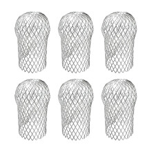 Lot de 6 protections de gouttières, protections de descente pluviale en aluminium, filtres et protecteurs
