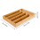 Bamboo Cutlery Silverware Tray Divider Storage Rack Box 5 Compartment Kitchen Drawer 10