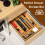 Bamboo Cutlery Silverware Tray Divider Storage Rack Box 5 Compartment Kitchen Drawer 9