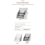 A4 File Display Clear Storage Box Office Single Layer Desktop Sorter Pocket Booklet and Brochure Holder White 9