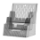 A4 File Display Clear Storage Box Office Single Layer Desktop Sorter Pocket Booklet and Brochure Holder Gray 1
