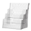 A4 File Display Clear Storage Box Office Single Layer Desktop Sorter Pocket Booklet and Brochure Holder White 2