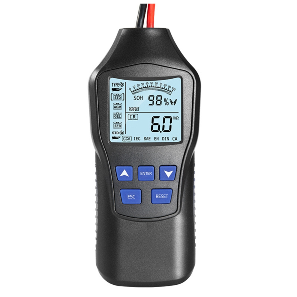 Tester Per Batteria Auto 12V/24V, Strumento Diagnostico Per Controllo Avviamento Spina A Carico Rapido Per Autoveicoli, Schermo Lcd