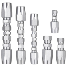 3-teiliges Reparaturset für Hydraulikschläuche, 1/4 Zoll, 3/8 Zoll, 1/2 Zoll und Kleinteile, wiederverwendbare Armaturen