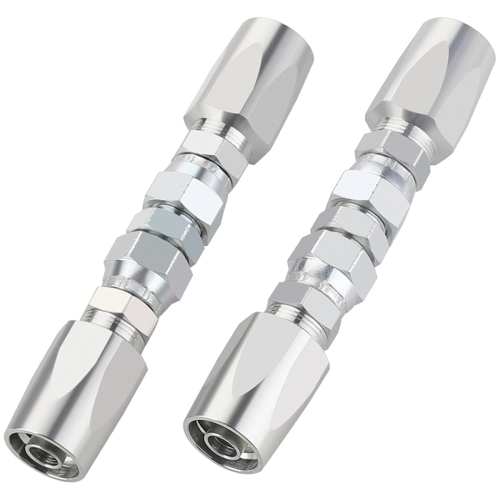 2pcs Hydraulic Hose Repair Kit, Reusable, 2-Wire Reusable Fitting 1/2Inch 1