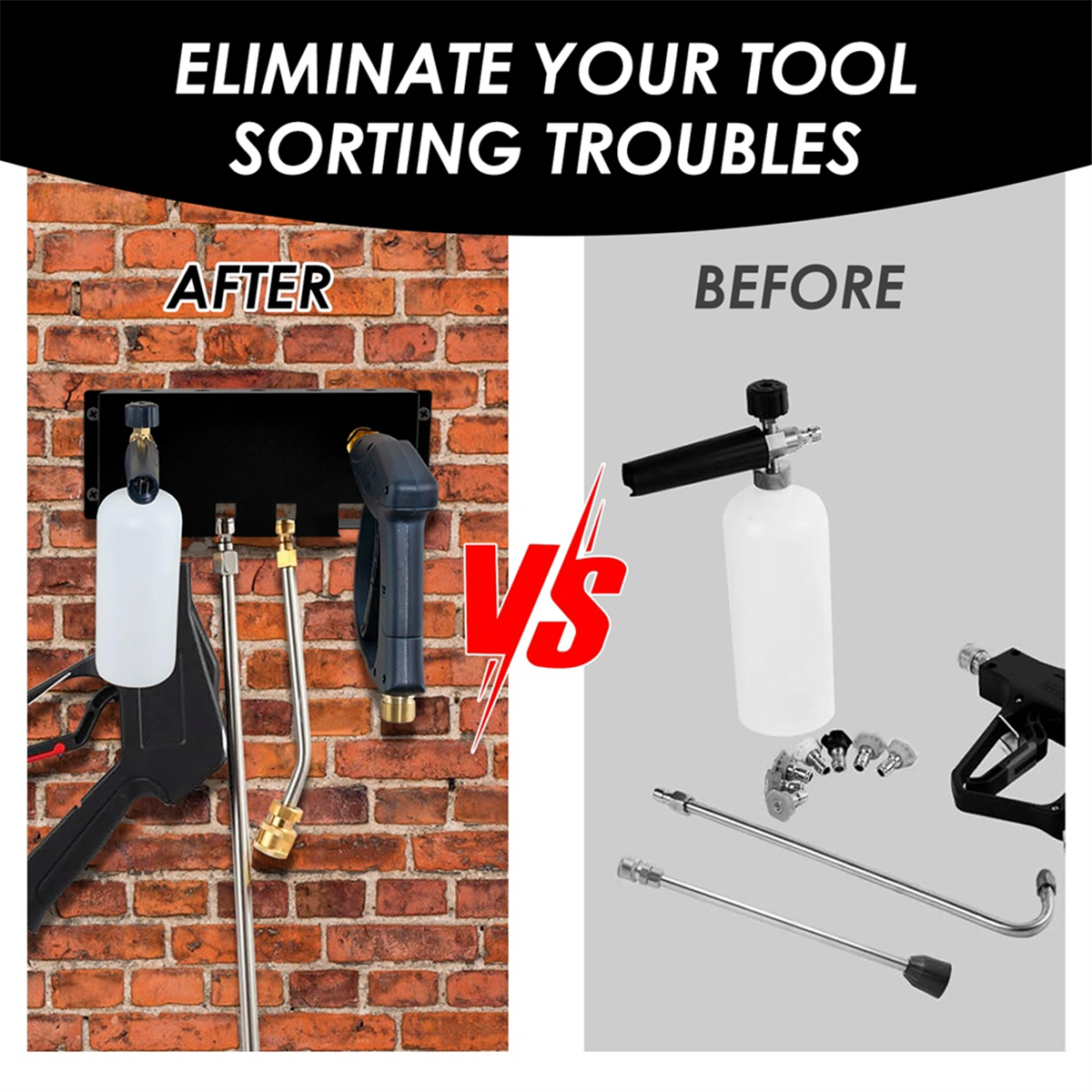 Lot De 2 Porte-outils Pour Nettoyeur Haute Pression, Canon à Mousse à