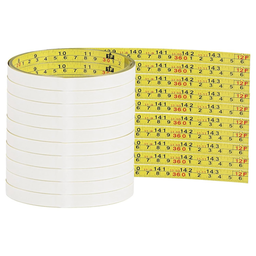 10 Packs Self Adhesive Measuring Tape Measure Stick on (12 Ft,Yellow) 1