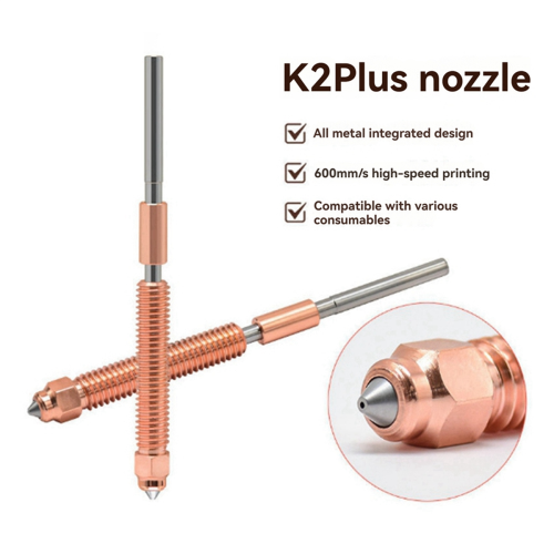 For K2 Plus Nozzle Quick-Swap Kit Hardened Steel Design for 3D Printer 2PC 0.4mm 2