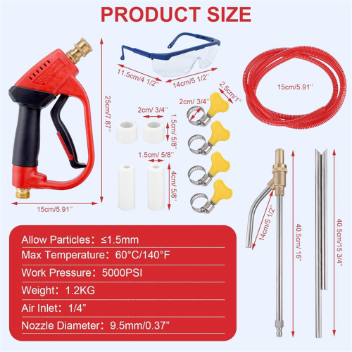 Kit sabbia per idropulitrice con ugello di ricambio da 5000 PSI per 4 pezzi 2
