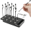 Model Painting Tool Stand Base, 12 Pieces Bendable Alligator Clip Rod Set for 1
