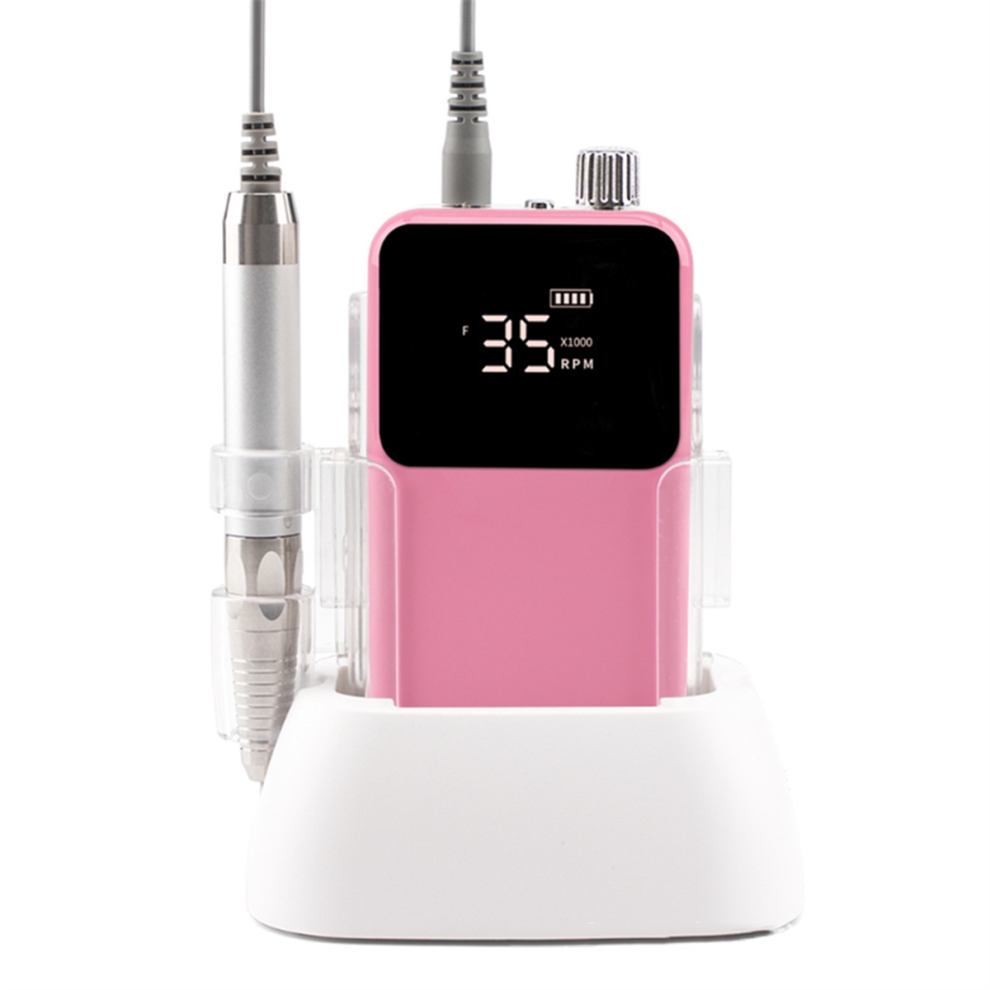 Trapano Per Unghie Da Tavolo Rettangolare Senza Fili, 35000 Giri/Min, Smerigliatrice Elettrica Per Manicure Ricaricabile, Spina Ue