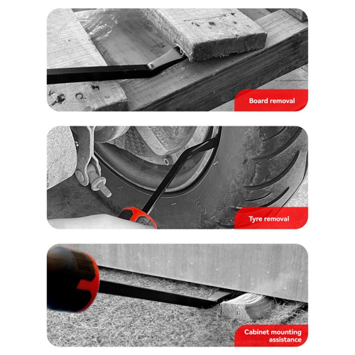 Pry Bar Crowbar Strike Cap Nail Puller Chisel Car Repair Tool Set Remover Removal Hand Tools 2
