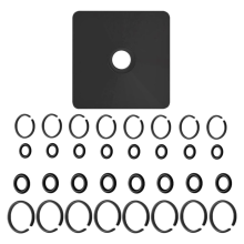 (8+8Set) Anello di fissaggio a impatto da 1/2 pollice e 3/8 pollice con O-ring, strumento di installazione dell'incudine di bloccaggio del fermo