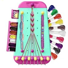 Freundschaftsarmband-Schmuckherstellungsset für Mädchen, Kunsthandwerk, Armbänder, Schnurmacher, Rollenspiel, Spielzeug, Geschenk, Grün