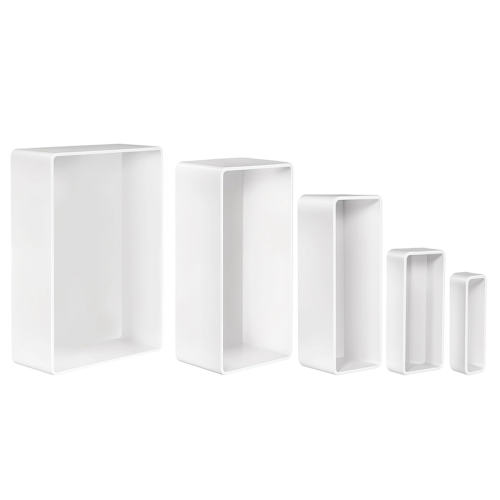5 Pcs Silicone Resin Molds Set with Wooden Support, Large Rectangle Epoxy Casting for DIY Decor