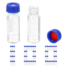 2ml Autosampler Vial, HPLC/ Vials 9-425 Lab Clear Sample Vial Screw Cap Writing Patch 100PCS