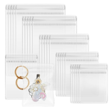 150 stücke Klar PVC Schmuck Taschen Kunststoff Beutel Ringe Ohrringe Lagerung Anti Anlauf Schloss