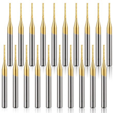 20 pezzi da 1/8 di pollice 1 mm punte per fresa in carburo rivestito in titanio fresa per incisione router CNC per macchina PCB