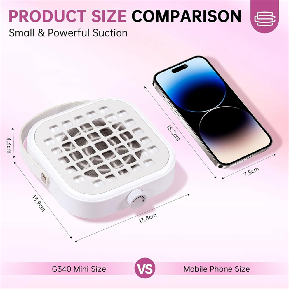 Aspirapolvere Potente Per Manicure E Pedicure, Mini Aspiratore Per Polvere Di Tipo C