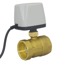 Normalerweise geschlossener, schnell öffnender motorisierter Kugelhahn aus Messing, 2-adrig, elektrisch, D40