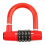 Convenient 4 Digit Code Bicycle Security Lock U Shape Anti Theft Motorcycle Ring Password for Outdoor Riding 2