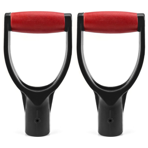 2 Pack 1-1/4Inch Polypropylene Plastic Spade Handle Shovel D Grip for Digging Raking Tools 1