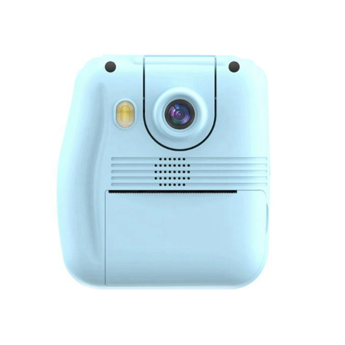 Flip Lens Kids Portable Printer Thermal Paper Stickers Mini Printers Multi-Function Digital Small SLR Blue 1