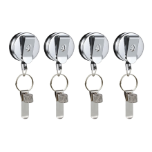 4 stücke Einziehbare Pull Stift Bleistift Halter mit Gürtel Clip Schlüssel Ring Universal Lanyard
