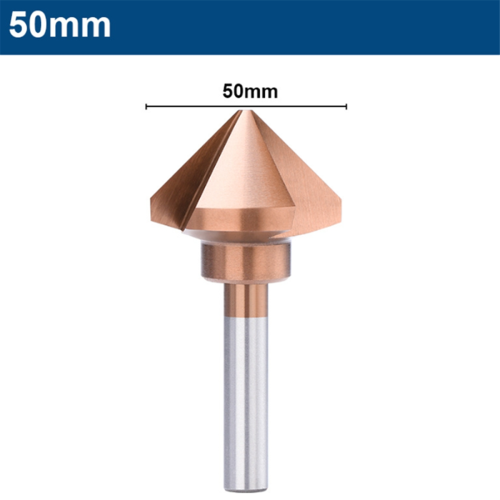 3 Flutes Countersink Drill Bit 50mm HSS Metal Hole Drilling Tool 90 Degree Chamfering 2