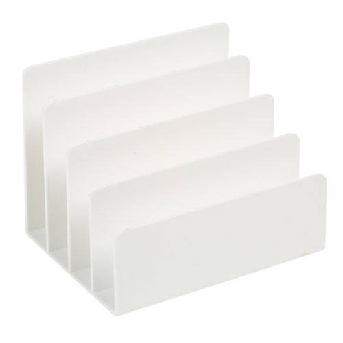 Desktop File Organizer, 4 Partition Desk Storage and Accessories Folder Sorter for Mail Stationery Electronics 1