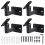 Lot de 4 supports de rampe d'escalier réglables, fixation murale 2