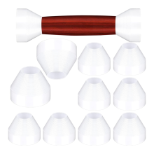 10 Stück Stiftbuchsen, Kunststoffisolierung 0,23 Zoll/6 mm Antihaftbuchse für CA-Schlichtdrehen - Weiß