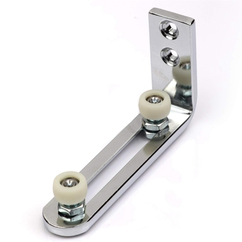Barn Door Floor Guides, Bottom Flooring Frame Support with Smooth, Quiet Bearings, Adjustable Roller Sliding Stay 2