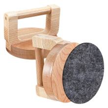 2 Pack Bamboo and Wood Baren with Felt Mat for Printmaking Supplies, Block Printing Kit Tools