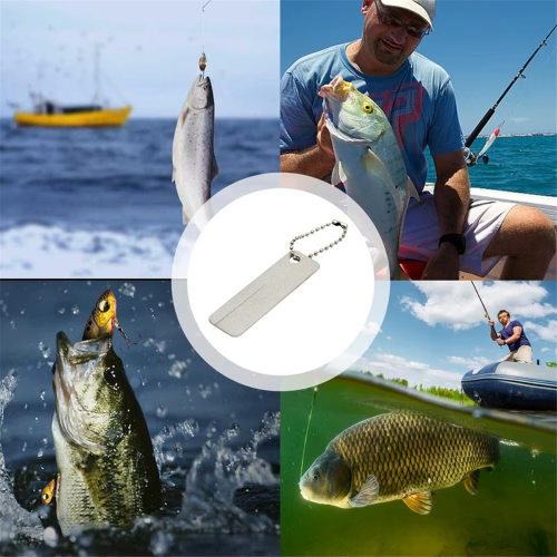 Fishing Hook Sharpener Sharpening Stone Camping Small Portable Keychain Tool Pocket Grinding Multifunctional 2