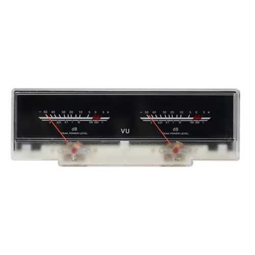 Double Pointer VU Meter Stereo Audio Amplifier Board DB Sound Level Indicator Adjustable Backlight with Driver