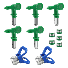 5pcs Airless Sprayer Tips Reversible Nozzle with 2pcs Tip Guards for (109, 211,315,417,515, 517, 623)