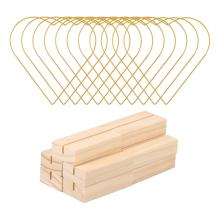 Centrotavola floreale in metallo da 10 pollici con base in legno, supporto ad anello a forma di cuore, per decorazioni da parete e artigianato
