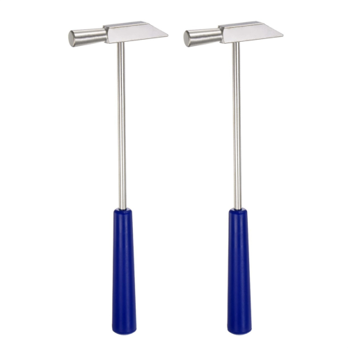 2pcs Double Face Small Metal Hammer 8 Inch Round Triangle Dual-Head Multifunctional Mallet 1