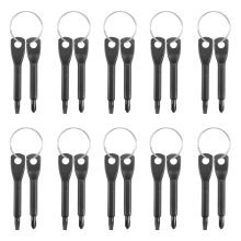 10 Set Tragbare Schraubendreher Werkzeug Outdoor Multi-Funktion Flache-Kopf Schlüssel Ring