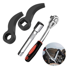 4Pcs Wrench Adaptor, 2Pcs Crowbar Adapter 1/2 Inch & Ratchet Inch,Car Repairing Tools with Extension Bar