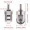 Roller Contact Point for Dial Digital Indicators Depth Gauge M2.5 Thread 10mm Diameter Wheel Metric 3