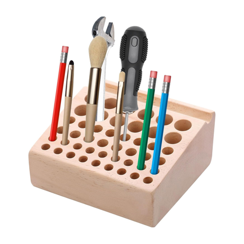 46 Holes Leather Craft Tool Holder, Working Holder,for and Punch Tools Organizer Storage 1